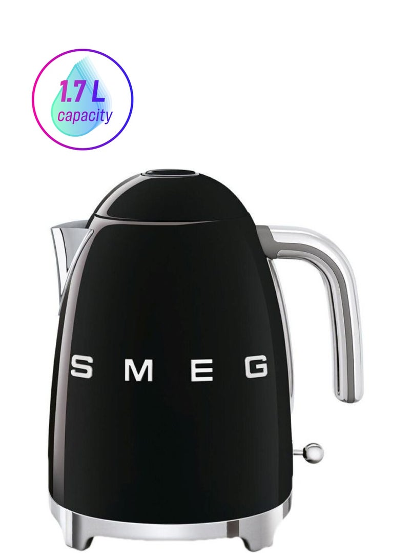 smeg 50's Retro Electric Kettle 1.7 L 2400 W KLF03DGEU Black/Silver  - Image 1
