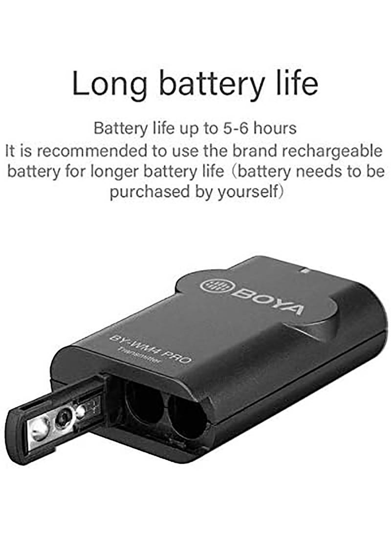 BOYA Universal Lavalier Wireless Microphone Kit BY-WM4 Pro Black  - Image 4