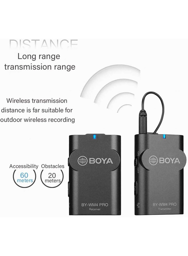 BOYA Universal Lavalier Wireless Microphone Kit BY-WM4 Pro Black  - Image 5
