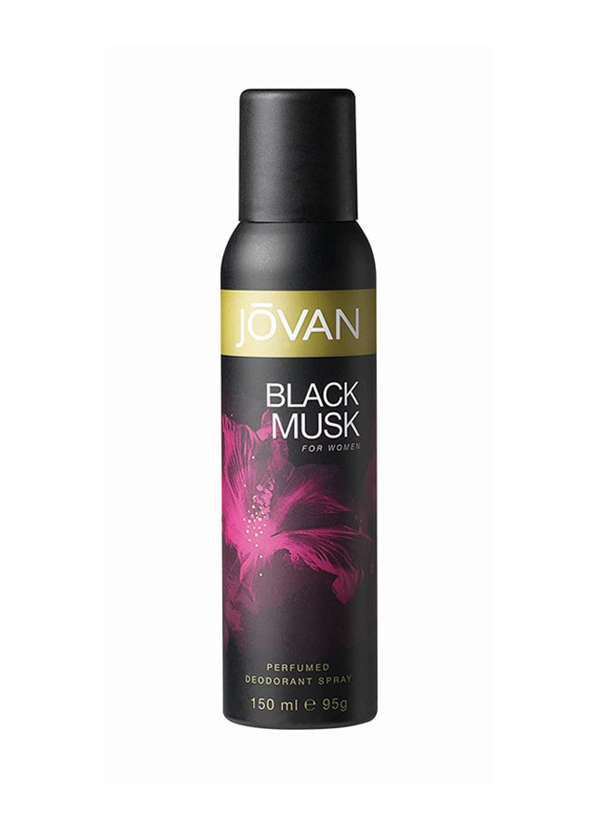 JOVAN Musk Deodorant Body Spray Black 150ml - Image 1