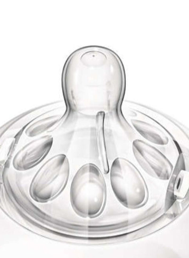 Natural 2.0 Feeding Bottle, 1 Month +, 260 ML, Blue/Clear