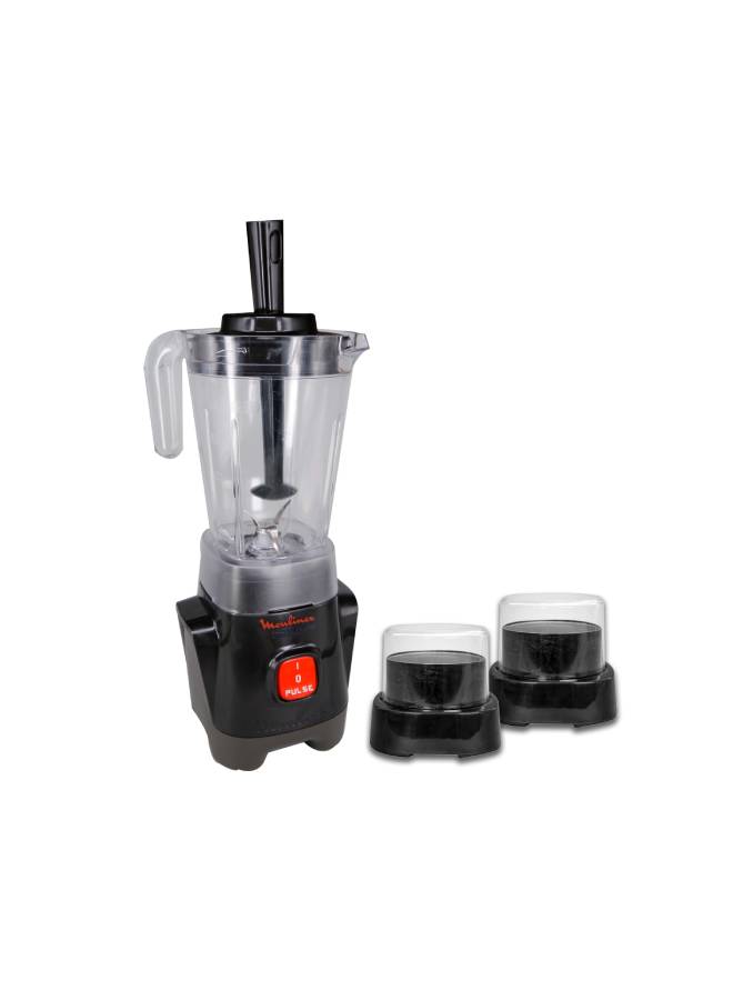 Moulinex - Genuine Blender With Grinder And Grater, 1.5 L 400 W LM2428EG Black - Image 1