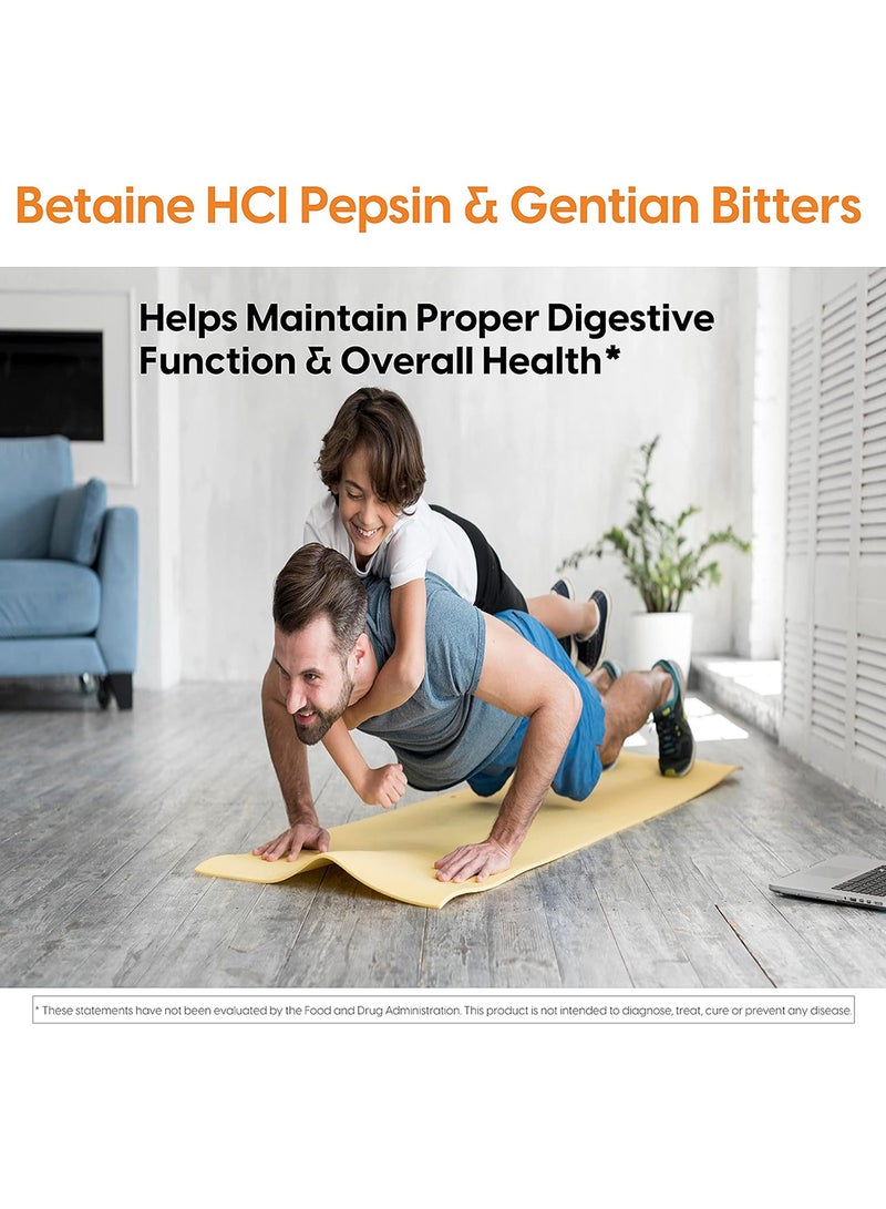 Doctor's BEST - Betaine HCL Pepsin And Gentian Bitters - 120 Capsules - Image 1