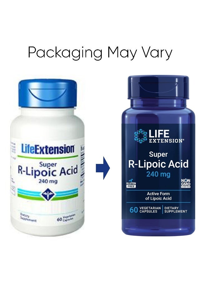 Life Extension Super R-Lipoic Acid, 60 Vegetarian Capsules Packaging May Vary - Image 2
