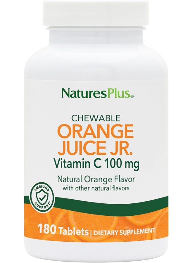 Natures Plus Orange Juice Jr Vitamin C Supplement - 180 Tablets - Image 1