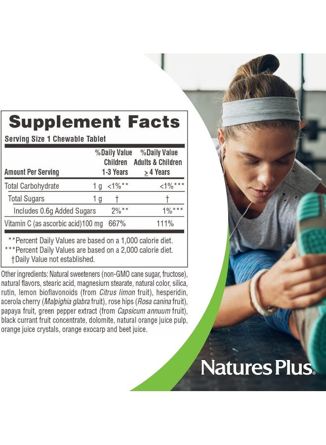 Natures Plus Orange Juice Jr Vitamin C Supplement - 180 Tablets - Image 3