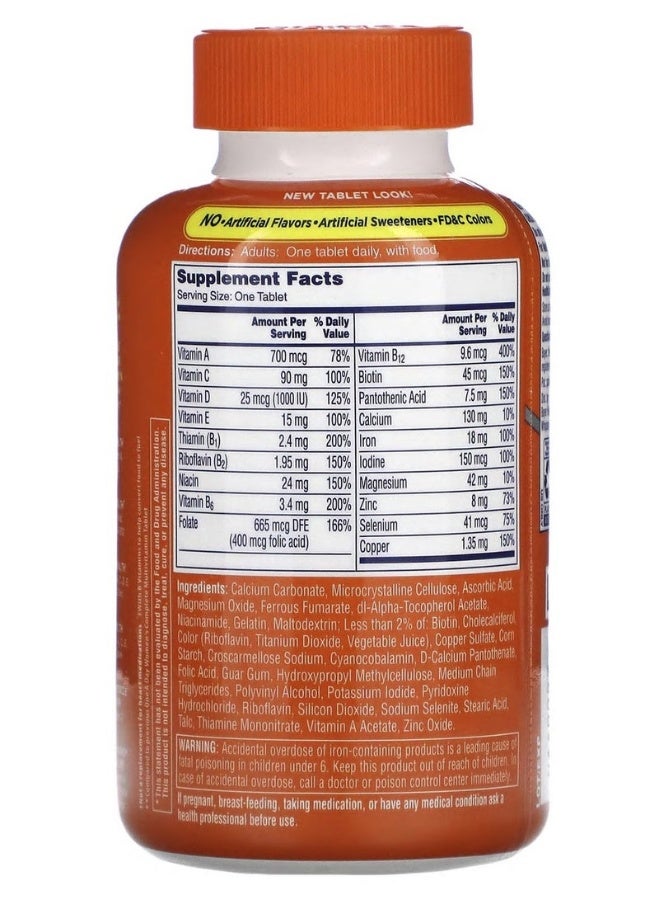 One A Day Womenâ€™s Multivitamin with Vitamin A, C, D, E and all 8 B vitamins, Calcium, Vitamins for Women, for Bone Health, Skin Health & Immune Health Support , 200 Count - Image 2
