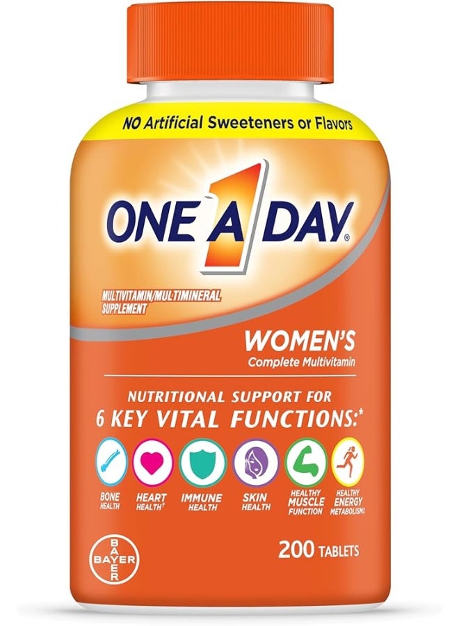 One A Day Womenâ€™s Multivitamin with Vitamin A, C, D, E and all 8 B vitamins, Calcium, Vitamins for Women, for Bone Health, Skin Health & Immune Health Support , 200 Count - Image 5