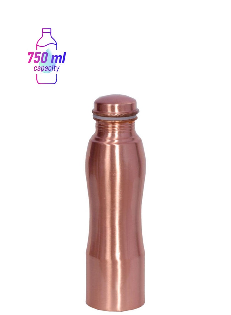 زجاجة مياه من النحاس النقي لليوجا بلمسة نهائية غير لامعة