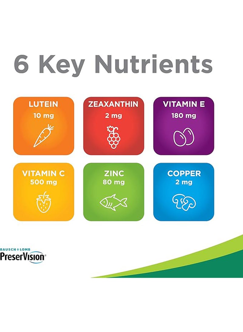 باوش آند لومب Lutien مكمل غذائي من PreserVision لمشاكل البصرالمتعلقة بالعمر - 120 كبسولة هلامية . - Image 3