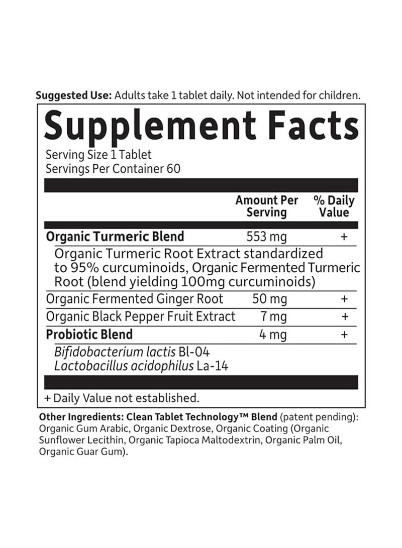 Garden of Life Extra Strength Turmeric Inflammatory Response 60 Vegan Tablets - Image 3