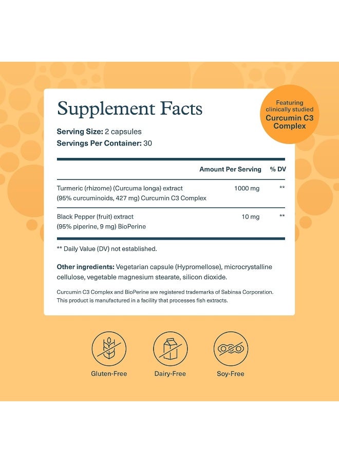 youtheory Turmeric Extra Strength Formula - 60 Capsules - Image 2