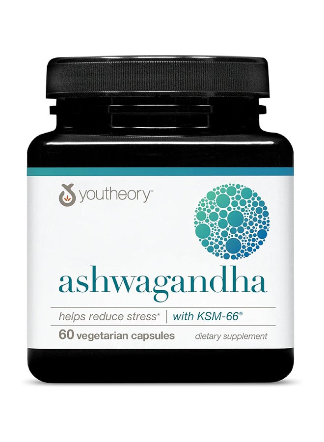 youtheory Ashwagandha - 60 Vegetarian Capsules  - Image 1