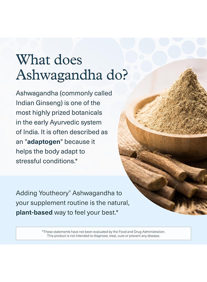 youtheory Ashwagandha - 60 Vegetarian Capsules  - Image 4