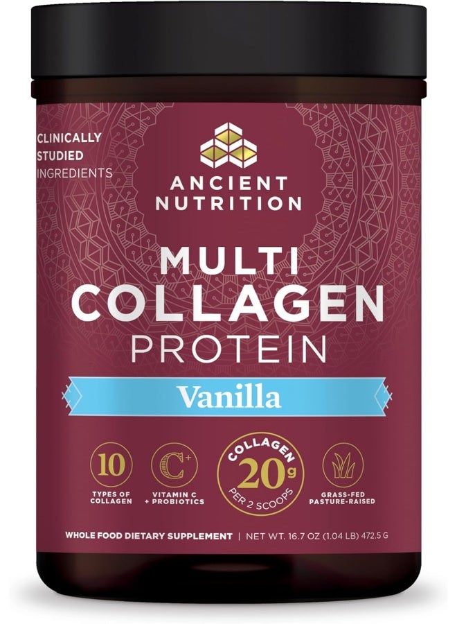 Ancient Nutrition - Multi Collagen Protein, Vanilla 16.7 oz Packaging May Vary - Image 1