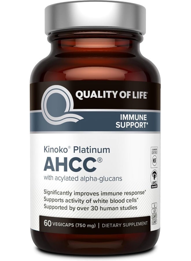 Kinoko Platinum AHCC Immune Support - 60 Vegicaps - Image 1