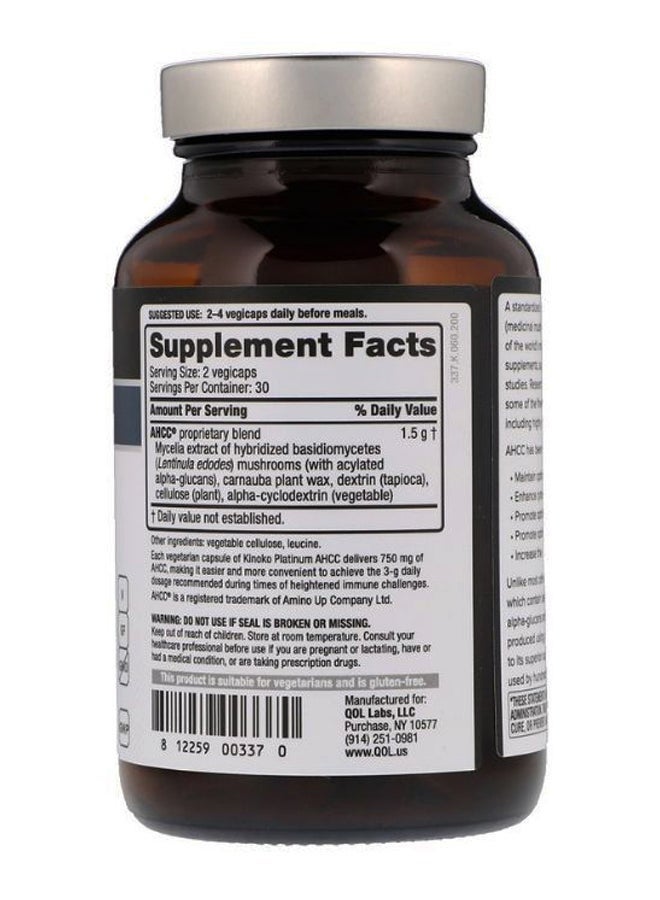 Kinoko Platinum AHCC Immune Support - 60 Vegicaps - Image 5