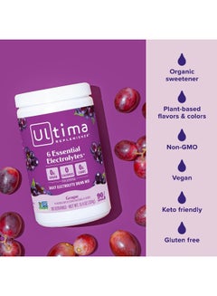 Ultima Replenisher Replenisher Electrolyte Drink Mix, Grape, (11.4 oz)  - Image 3