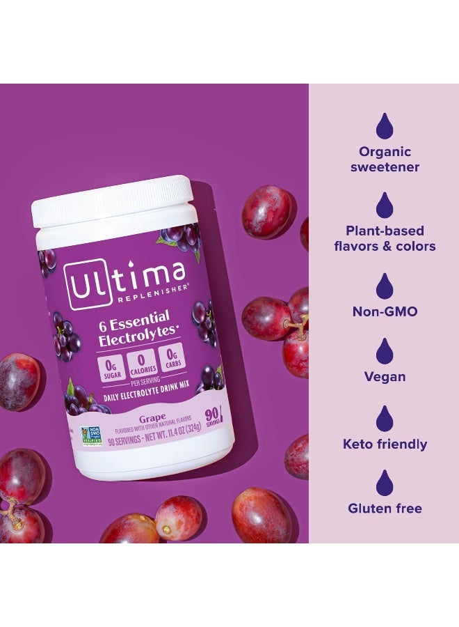 Ultima Replenisher - Replenisher Electrolyte Drink Mix, Grape, (11.4 oz) - Image 1