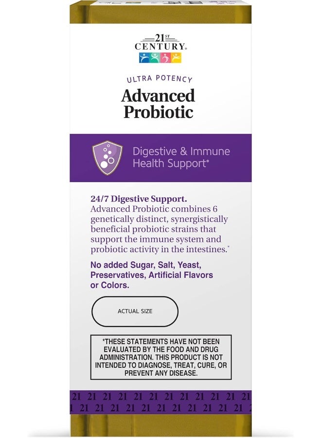 21st CENTURY - Ultra Potency Advanced Probiotic - 60 Capsules - Image 1