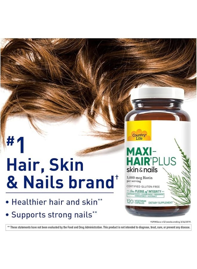 Country Life Maxi Hair Plus - 120 Vegetarian Capsules - Image 4