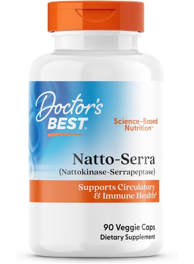 Doctor's BEST Natto-Serra, 90 Veggie Caps Packaging May Vary - Image 1
