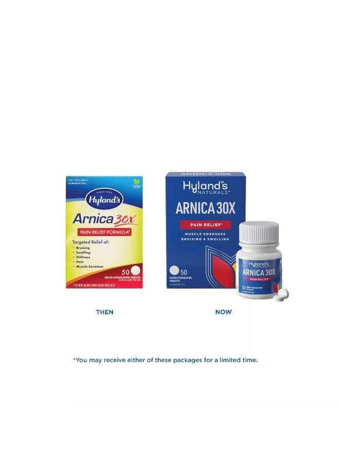 Hyland's - Arnica30X Pain Relief, 50 Quick Dissolving Tablets Packaging May Vary - Image 1