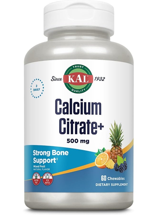 KAL Calcium Citrate Natural Mixed Fruit Flavor - 60 Chewables - Image 1