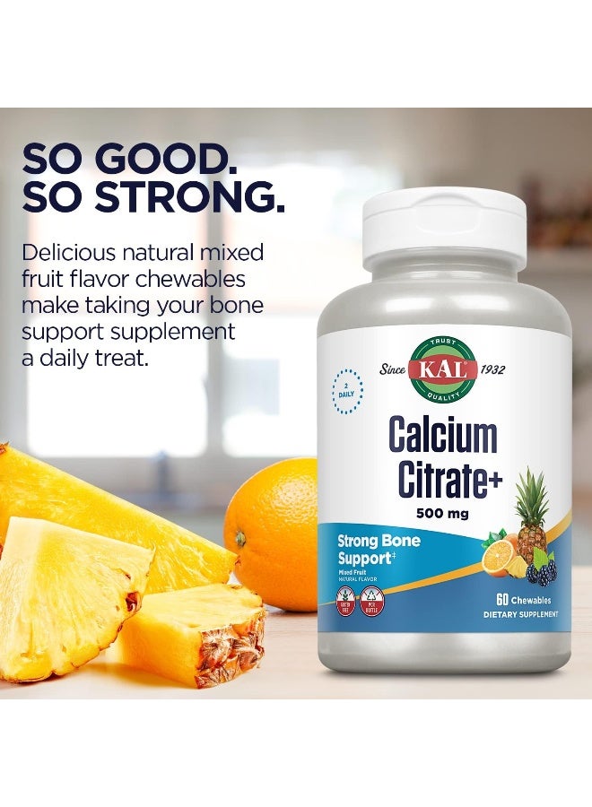 KAL Calcium Citrate Natural Mixed Fruit Flavor - 60 Chewables - Image 4