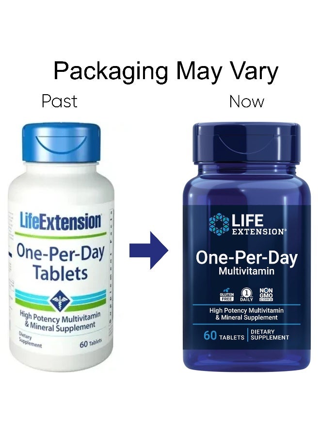 Life Extension One-Per-Day Multivitamin, 60 Tablets Packaging May Vary - Image 1