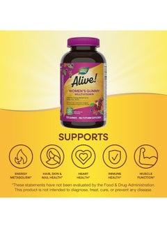 Nature's Way Women's Multivitamin, Mixed Berry Flavored 130 Gummies Packaging May Vary  - Image 3