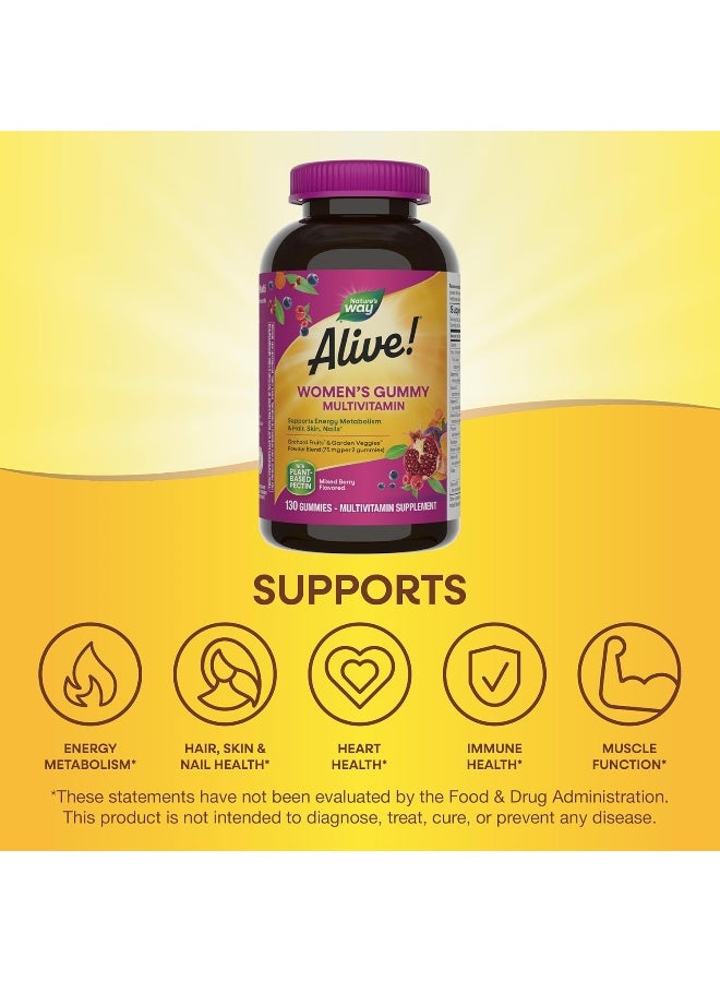 Nature's Way Women's Multivitamin, Mixed Berry Flavored 130 Gummies Packaging May Vary - Image 3