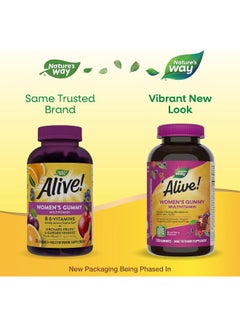 Nature's Way Women's Multivitamin, Mixed Berry Flavored 130 Gummies Packaging May Vary  - Image 5