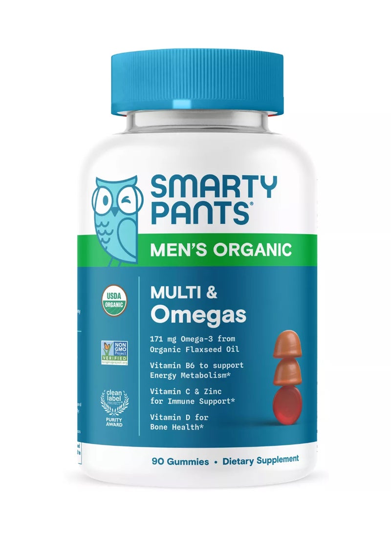 SmartyPants Organic Mens Complete - 90 Vegetarian Gummies - Image 1