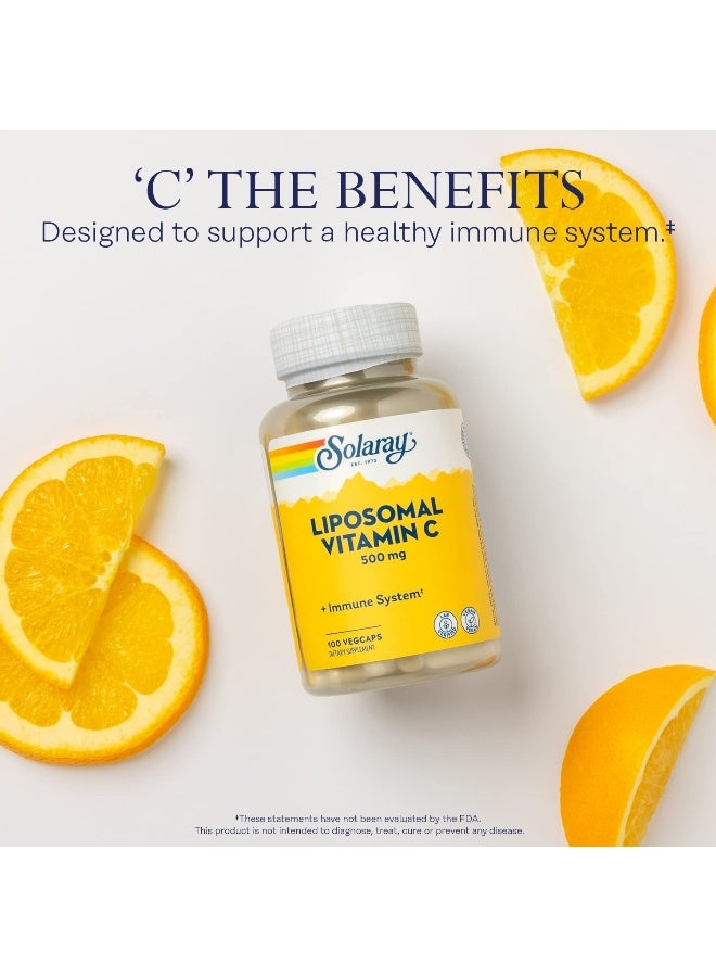 Solaray - Liposomal Vitamin C, 500mg - 100 VegCaps - Image 1