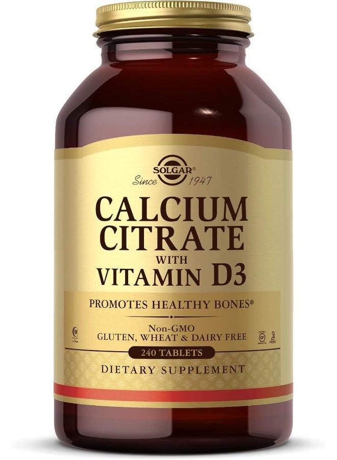 Solgar Calcium Citrate with Vitamin D3, 240 Tablets Packaging May Vary - Image 2