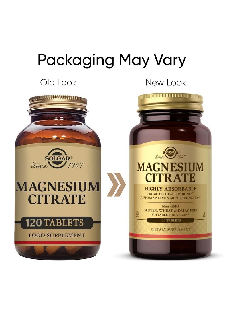 Solgar Magnesium Citrate 120 Tablets Packaging May Vary - Image 2