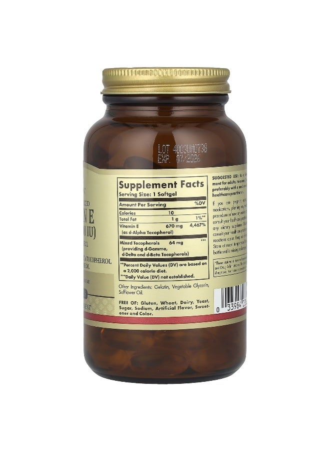 Solgar Vitamin E, 670 mg (1,000 IU) 100 Softgels packaging May Vary - Image 5