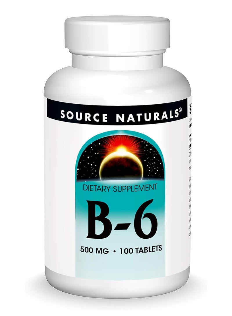 Source Naturals B-6 Time Release Dietary Supplement - 100 Tablets - Image 1