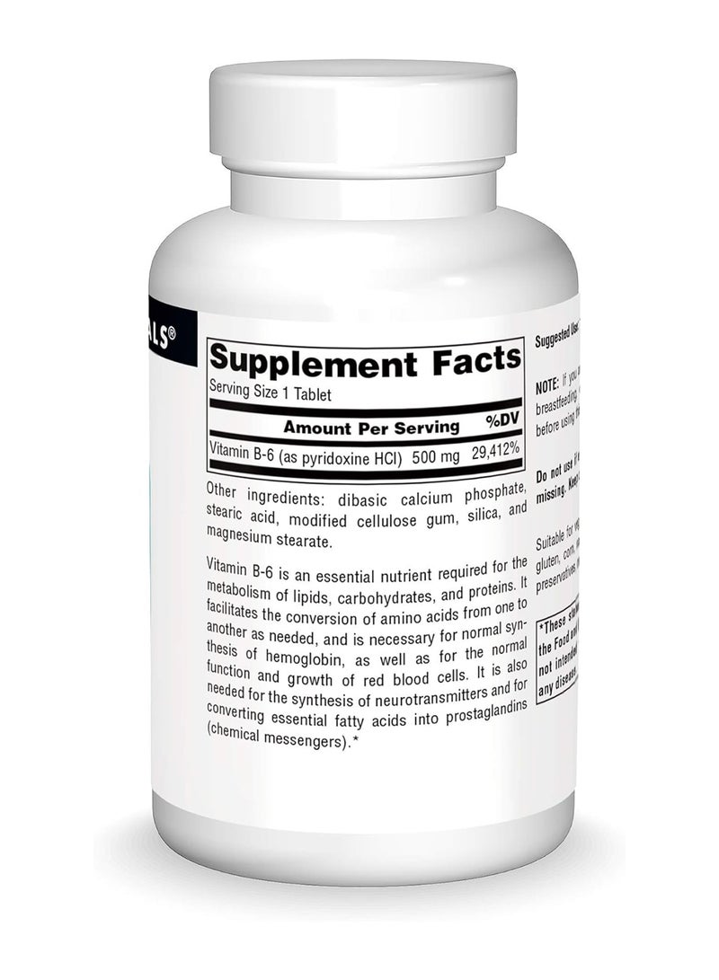 Source Naturals B-6 Time Release Dietary Supplement - 100 Tablets - Image 2