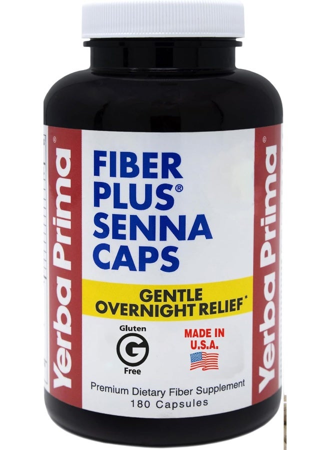 Yerba Prima - Fiber Plus Senna Caps - 180 Capsules - Image 1