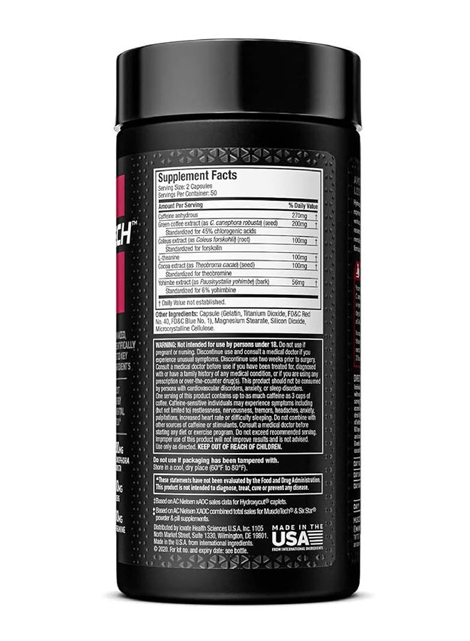 Hydroxycut Performance Series Hardcore Elite - 100 Rapid-Release Thermo Caps - Image 3