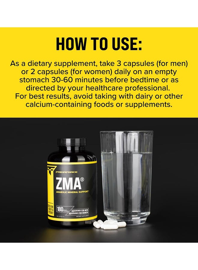 Primaforce ZMA Post-Workout Suppliment - 180 Veggie Capsules - Image 5