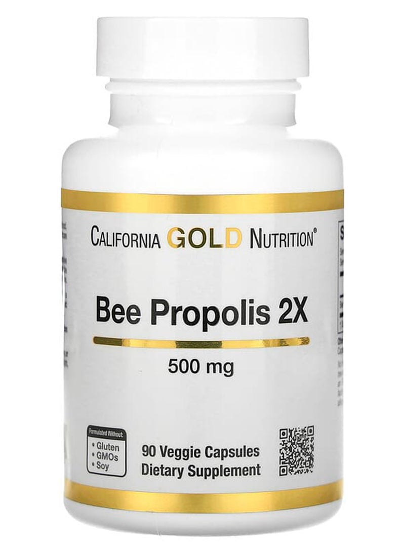 California Gold Nutrition Bee Propolis 2X - 90 Capsules  - Image 1