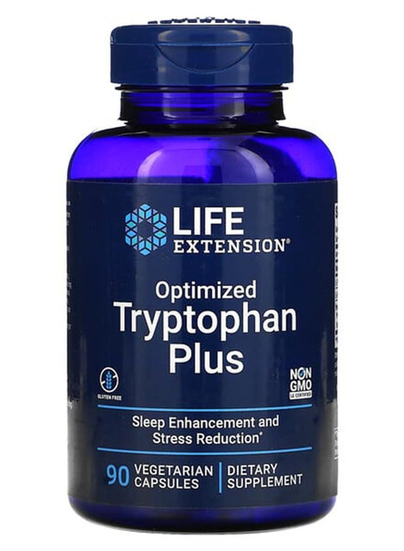 لايف إكستنشن كبسولات تريبتوفان محسّنة لتحسين النوم وتقليل التوتر - 90 كبسولة نباتية - Image 1
