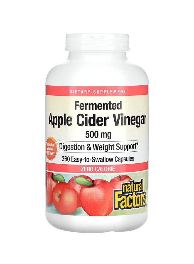 natural Factors - Apple Cider Vinegar Digestion And Circulation Dietary Supplement - 360 Capsules - Image 1