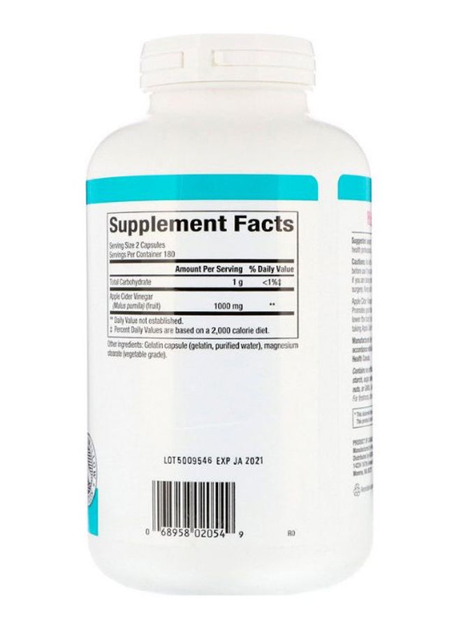 natural Factors - Apple Cider Vinegar Digestion And Circulation Dietary Supplement - 360 Capsules - Image 1