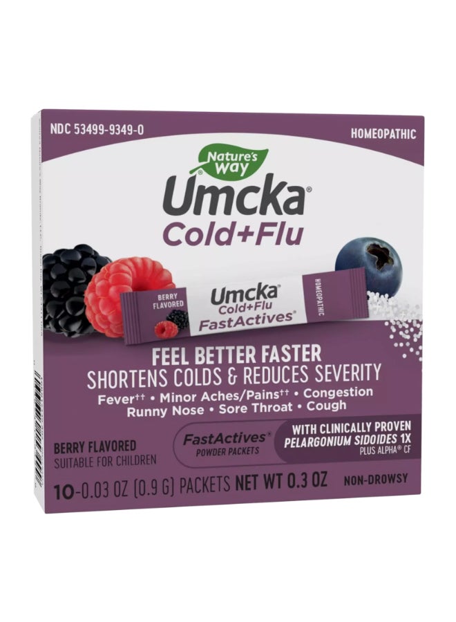 ناتشور واي أومكا كولد + إنفلونزا، بنكهة التوت - 10 عبوات - Image 1