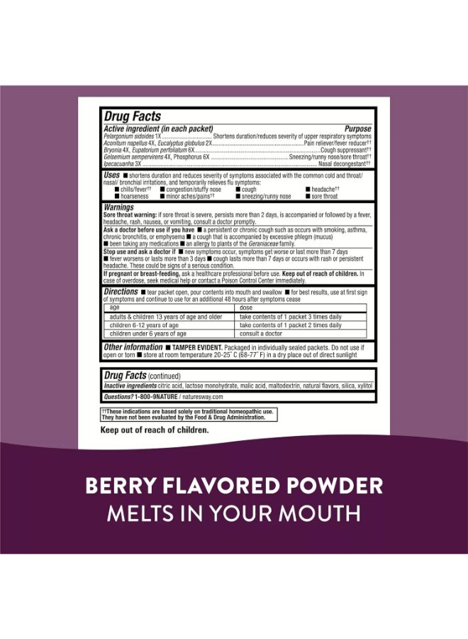 ناتشور واي أومكا كولد + إنفلونزا، بنكهة التوت - 10 عبوات - Image 4