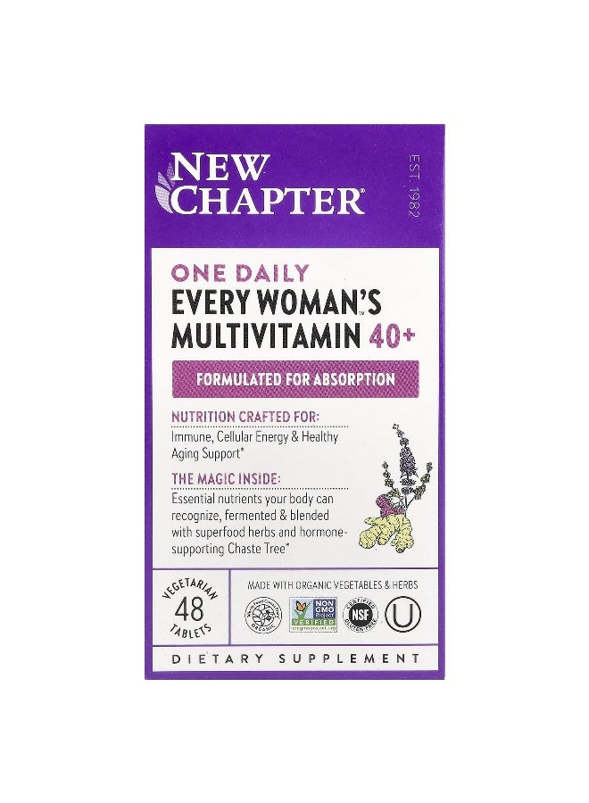 New Chapter One Daily Every Woman'S Multivitamin40+ 48 Vegetarian Tablets  - Image 1